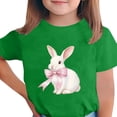 thumbnail image 2 of Amidoa Easter Girls Short Sleeve Cute Summer Crewneck Graphic Shirts Pullover Tees, 2 of 5