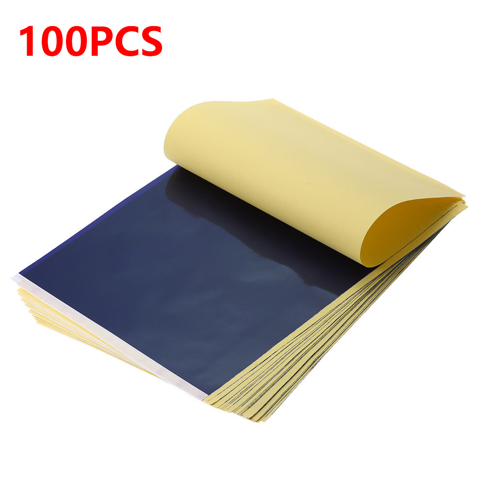 Ligghig 50/100 Pcs Tattoo Transfer Paper Carbon Thermal Stencil Tracing