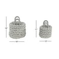 thumbnail image 6 of CosmoLiving by Cosmopolitan 17", 12"H Gray Fabric Handmade Storage Basket with Handles, 2-Pieces, 6 of 15