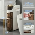 thumbnail image 6 of 3-Tiers Slim Bathroom Storage Cabinet, Waterproof Narrow Bathroom Storage, Movable Floor Cabinet Organizer with Drawers for Small Spaces, Kitchen, Living Room, 6 of 6