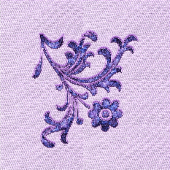 Ahgly Company Machine Washable Indoor Square Transitional Purple Area Rugs, 4' Square