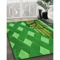 thumbnail image 3 of Ahgly Company Machine Washable Indoor Square Transitional Forest Green Area Rugs, 8' Square, 3 of 7