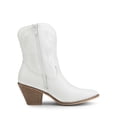 thumbnail image 2 of Women's Western Ankle Booties - Pointed Toe Cowgirl Boots with Low Heel Comfortable Pull-On Design for Casual Wear, 2 of 5