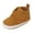 Brown, variant on Otqutp Casual Shoes for Children Spring and Autumn Children Baby Toddler Shoes Boys and Girls Floor Sports Shoes Flat Bottom Non Slip High Top Hook Loop Solid Color Comfortable