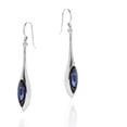 thumbnail image 2 of Modern Long Icicle Abalone Shell Sterling Silver Dangle Earrings, 2 of 3