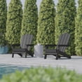 thumbnail image 6 of Flash Furniture Newport Adirondack Chair with Cup Holder, Weather Resistant HDPE Adirondack Chair in Gray, Set of 2, 6 of 13