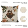 thumbnail image 4 of sloth, birds, flowers Linen toss pillowcase decoration pillowcase gifting preferred 24x24 inch cushion cover 2 sets sofa pillowcase sofa bedroom living room car, 4 of 8