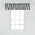 thumbnail image 2 of Ambesonne Herringbone Valance Pack of 2, Ethnic Style Rhombuses, 54"X12", Ivory and Charcoal Grey, 2 of 2