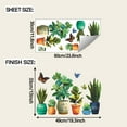 thumbnail image 3 of Cevemin Fresh Tropical Wall Stickers - Self-Adhesive Removable PVC Decor for Living Room, Bedroom, Porch - DIY Home Wall Decoration with Butterfly & Botanical Design, 3 of 7