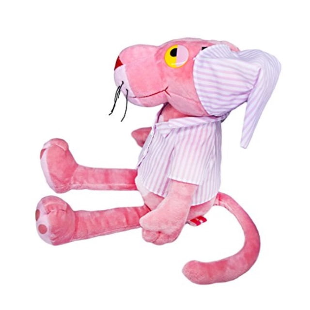 pink panther in pink striped pajamas large, stuffed animals toy plush