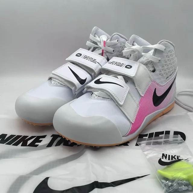 Ni - ke Ni - ke Zoom Javelin Elite 3 Track Spikes Shoes White Pink AJ8119 101 Men's Sz 10