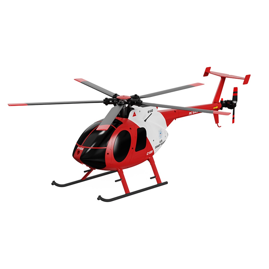 RC-ERA C189 MD500 Little Bird RC Helicopter 4CH 2.4G Brushless Aircraft with Altitude Hold, Optical Flow Option, 6 Axis Gyro, One Key Takeoff Landing, RTF for Adult Beginners - 1 Battery