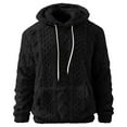 thumbnail image 6 of Hoodies for Men 2026 Fall Winter Long Sleeve Plain Lined Hooded Sweatshirt with Pockets Mens Pullover Top, 6 of 7