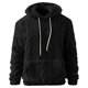 thumbnail image 4 of MHFRRA Sudadera con Capucha Forrada, Suéter Cálido de Invierno, Top Informal Suave y Urbano Negro, 4 of 5