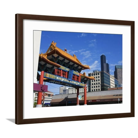 Chinatown Gate, International District, Seattle, Washington State, USA Framed Print Wall Art By Richard