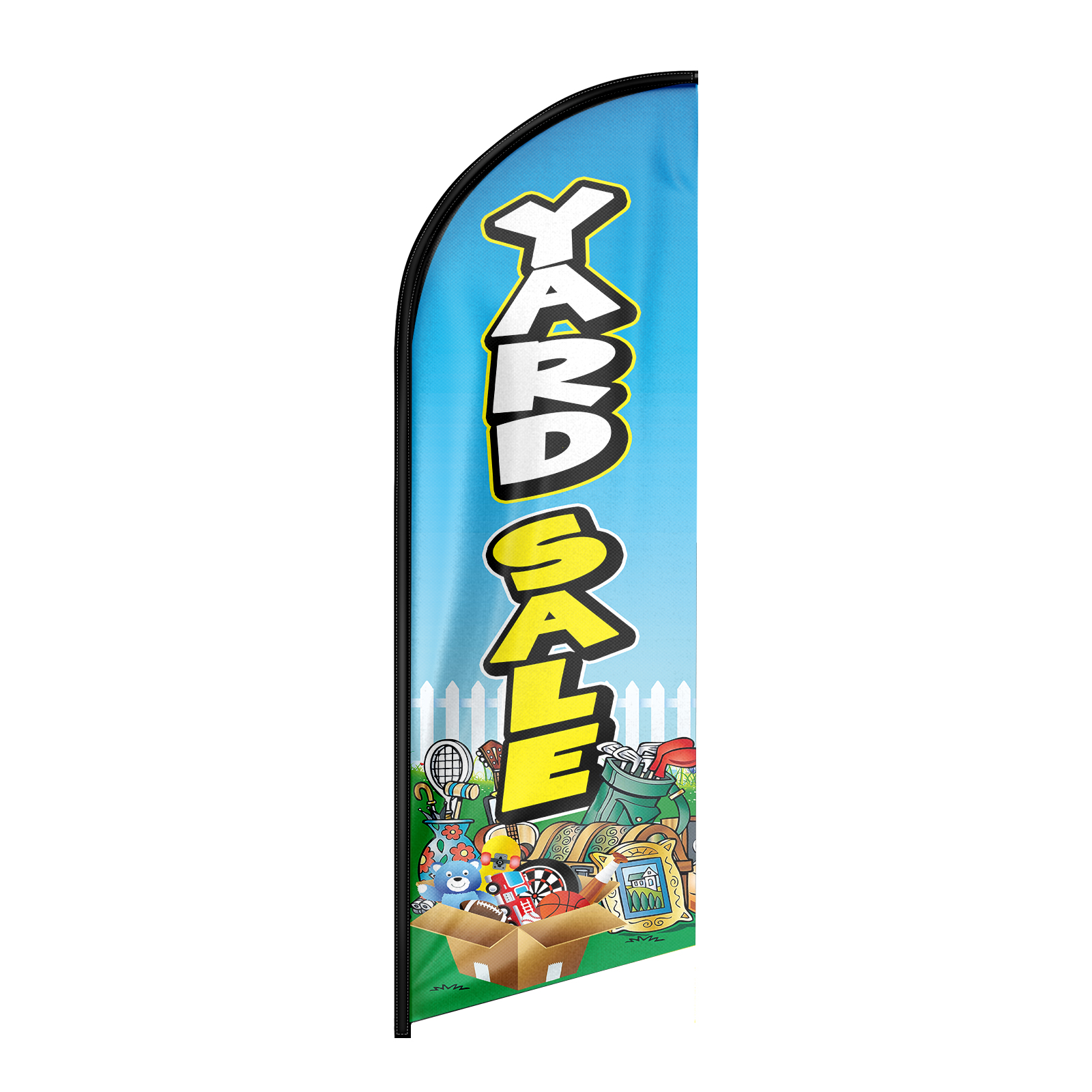 Yard Sale Swooper Flag, 8FT Yard Sale Advertising Feather Flag, Yard Sale Banner ,Signs for Businesses and Storefronts(Flag Only)