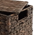 thumbnail image 4 of Set of 3 Water Hyacinth Storage Baskets with Lids, Espresso - Small, Medium, Large Woven Nesting Bins for Bathroom, Bedroom, Closets, Shelves Espresso - Hyacinth, 4 of 5