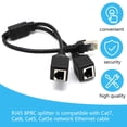 thumbnail image 3 of JOYWA Câble Adaptateur Répartiteur Réseau RJ45 1 Mâle vers 2 Femelles Port de Prise LAN Ethernet Y Câble Adaptateur, 3 of 9