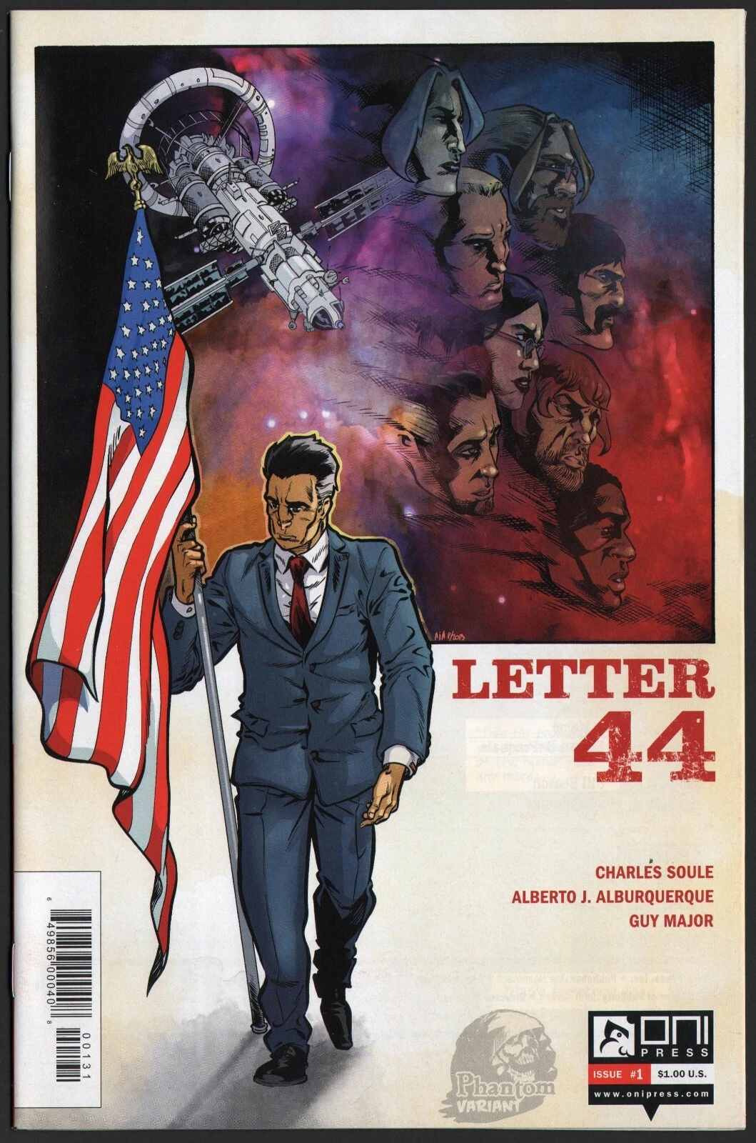 Letter 44 issue #1 1st printing Phantom Variant cover Oni Press NM
