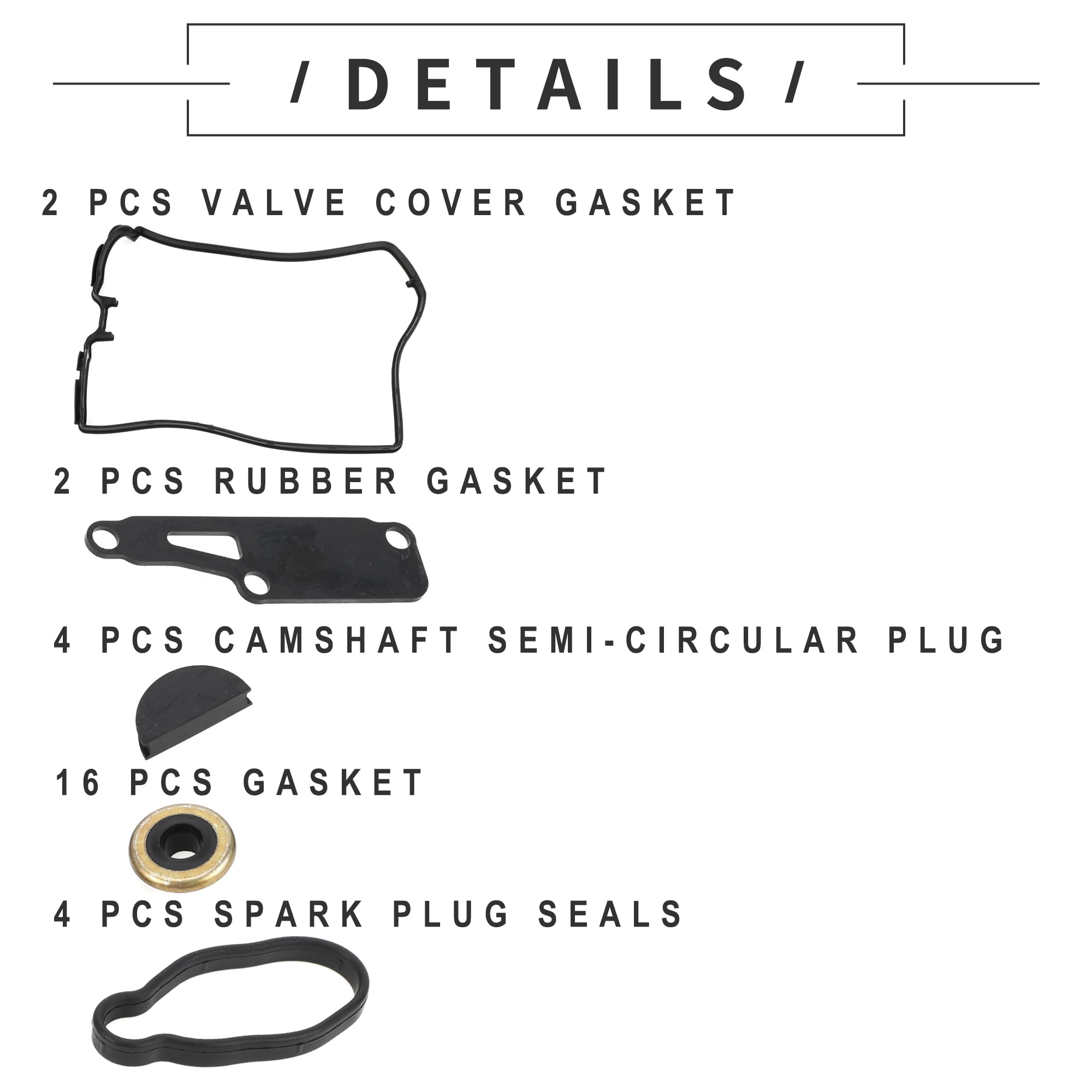 Unique Bargains Valve Cover Gasket No.13272AA094 For Subaru Impreza WRX 2.0L Turbo 02-05 Cylinder Head Valve Seal Gasket