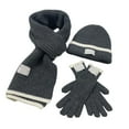 thumbnail image 1 of FYEGRE Winter Knit Scarf Hat and Gloves Set for Cold Weather Cozy Style Grey One Size, 1 of 5