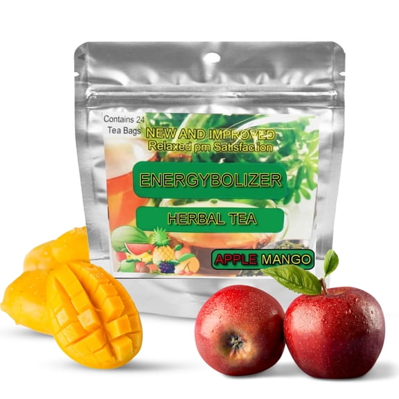 Energybolizer Perfect Weight Herbal Tea Combo (24 Bags   40 Capsules)| Natural Energy Booster for Women and Men (Apple Mango   Original Formula)