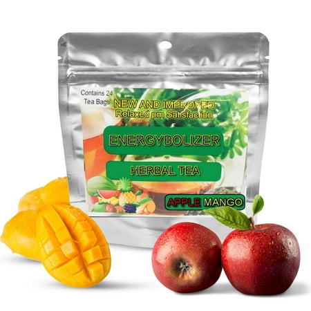 Energybolizer Perfect Weight Herbal Tea Combo (24 Bags + 40 Capsules)| Natural Energy Booster for Women and Men (Apple Mango + Original Formula)