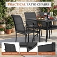 thumbnail image 5 of SUNCROWN 7-Piece Outdoor Patio Dining Set with Metal Steel Square Table with 1.57" Umbrella Hole, Textilene Chairs for 6-Person,(Black), 5 of 6