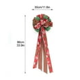 thumbnail image 2 of Christmas Tree Decoration Bow Red Buffalo Plaid Burlap Top Cloth Decorative LED Hanging Polyester Xmas Gift Ribbon, 2 of 6