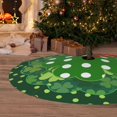 thumbnail image 6 of Saint Patrick''s Day Clover Polka Dot Cute Green 36 Inch Christmas Tree Skirt Carpet Mat Funny Party Decor Supplies for Xmas Halloween Decorations Occasion, 6 of 6