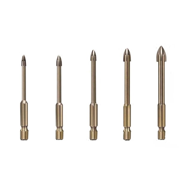 Juego De Brocas De 5 Uds, Herramientas De Perforación Universales Para Azulejos De Cerámica De Espejo En Pared De Ladrillo De Hormigón Kearding HA038088-00