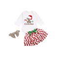 thumbnail image 2 of ITFABS Barboteuse à Manches Longues + Jupe + Bandeau, Mon Premier Noël, 2 of 9