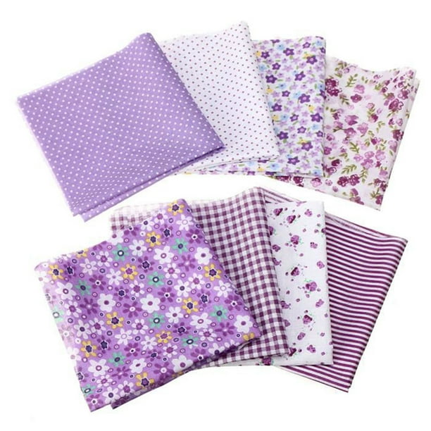 Worallymy, 8 Uds., tela de algodón con rayas de puntos y flores, bricolaje, costura de retazos, tela para muñecas, tela de costura hecha a mano Worallymy JD735795743