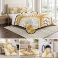 thumbnail image 6 of Quilts Twin Size, Coastal Shell Orange Soft Comforter Bedding Set for Bed, Summer Ocean Shell Beach Lightweight Quilted Bedspread with Pillow Cover(2 Pieces) for All Season, 68x86 Inch, 6 of 9