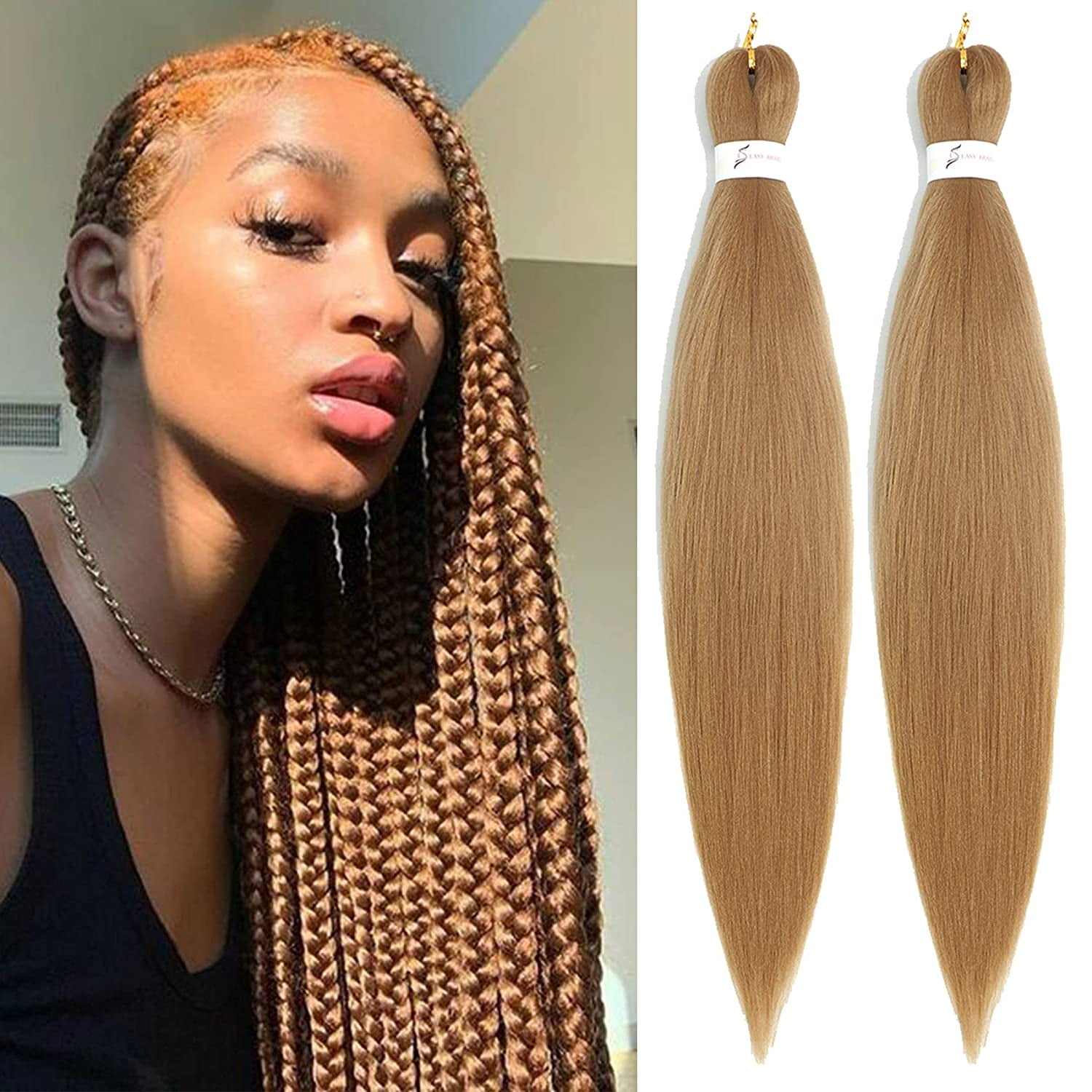 90G/Pack PreStretched Braiding Hair 22 Inch Natural Hair Extension