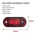 thumbnail image 4 of 2025 10PCS 24V Truck Car Lights Led Marker Car Light Bus Truck Lorry Side Marker Indicator Trailer Car Light Rear Side Lamp External Car Light, 4 of 4