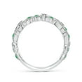 thumbnail image 2 of ANGARA Natural Nature Inspired Round Emerald & Diamond Vine Ring in 14K White Gold for Women (Size-1.3mm) | May Birthstone, Birthday, Anniversary, Jewelry Gift for Women | Natural Emerald Ring, 2 of 10