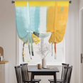 thumbnail image 4 of Tie Up Curtains for Windows Abstract Artwork Orange Yellow Valance Adjustable Balloon Curtain Modern Art Tie Up Shades for Kitchen Living Room Bedroom Privacy Curtain Drape 34x45 Inch, 4 of 9