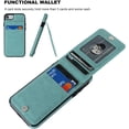 thumbnail image 4 of REQO iPhone 7 iPhone 8 iPhone SE 2020 Case Wallet with Credit Card Holder, Premium Leather Magnetic Clasp Kickstand Heavy Duty Protective Cover for iPhone 7/8/SE 4.7 Inch(Green), 4 of 7