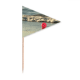 thumbnail image 1 of Ocean Sand Beach Sling Face Image Cure-Dent Triangle Toppers de Cupcake Drapeau, 1 of 3