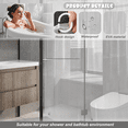 thumbnail image 6 of Dznils Extra Long Clear PEVA Shower Curtain Liner with Hooks Mildew Resistant, 72" W x 72" H, 2 Pack, 6 of 7