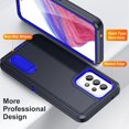 thumbnail image 4 of for Galaxy A53 5G Case Kickstand Durable 3-Layer Military Grade Protective Cover Hybrid Silicone Heavy Duty Rugged Shockproof Screen Lip Raised Protection for Samsung Galaxy A53 5G,
Darkblue+Royalblue, 4 of 8