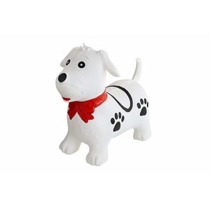 Black & White Dog Bounce & Ride-on Inflatable Hopper Toy with Pump