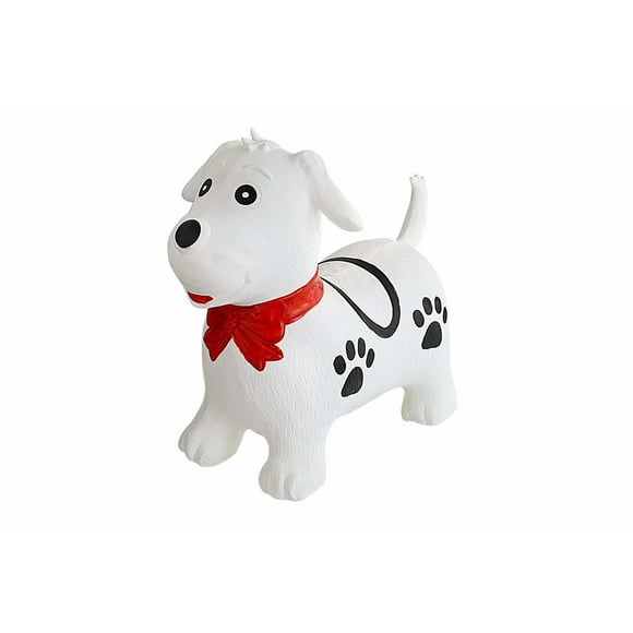 Black & White Dog Bounce & Ride-on Inflatable Hopper Toy with Pump