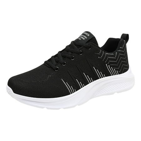 Sngxgn Mens Running Shoes Lightweight Breathable Walking Tennis Shoes Comfort Work Fashion Basketball Sneakers Trainers(White 8.5)