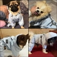 thumbnail image 5 of Chubasquero para perro, chaqueta impermeable ajustable para exteriores, impermeable, con patas, chaqueta para cachorro repelente al agua con rayas reflectantes largas para perros pequeños y medianos, 5 of 5