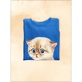 thumbnail image 3 of Adorable Kitten Sweatshirt Women -Kayomi Harai Designs, Female Large, 3 of 4