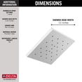 thumbnail image 5 of Delta 52161 Universal Showering 1.75 GPM Single Function Rain Shower Head - Brilliance, 5 of 6