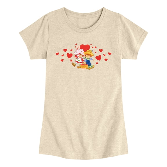 Strawberry Shortcake - Valentine Hearts Fitted Short Sleeve Graphic T-Shirt