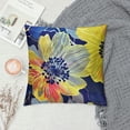 thumbnail image 2 of JEUXUS  Decorative Throw Pillow Covers Blue Yellow Pillow Covers Couch Pillow Covers for Sofa Living Room Outdoor Throw Pillow Cover Floral Flower Farmhouse Pillowcase, 2 of 5